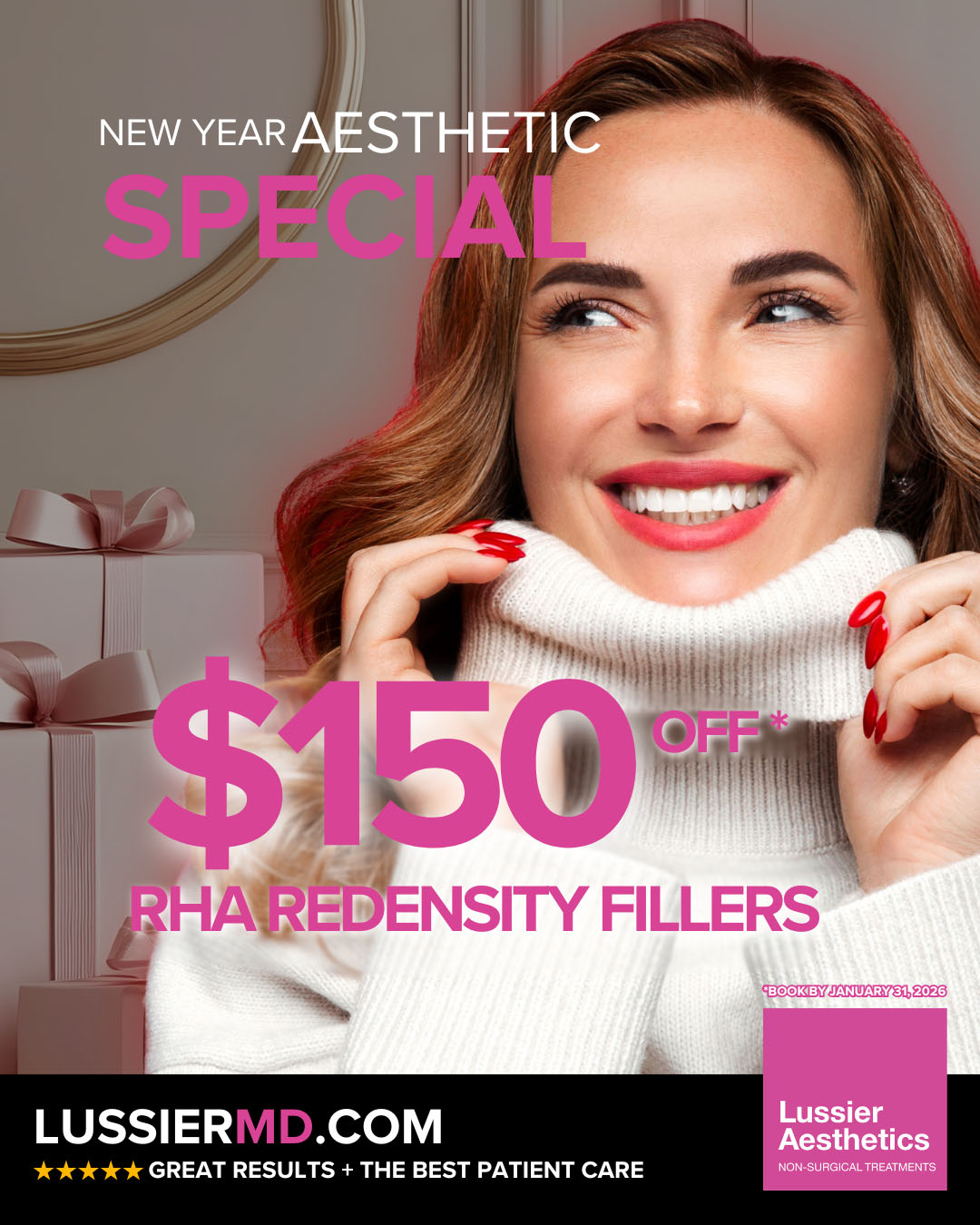 Lussier Aesthetics January Specials RHA Redensity Fillers